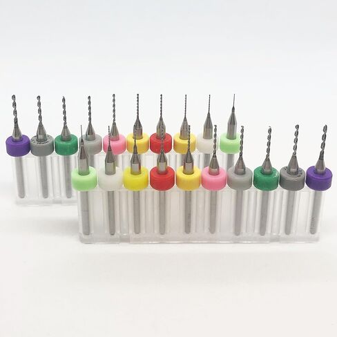 PCB Micro Drill Bits for Rough Stone Jewelry Punching for Print Circuit Board/Stone/CNC Engraving 20pcs 0.3mm-1.2mm in Saudi Arabia