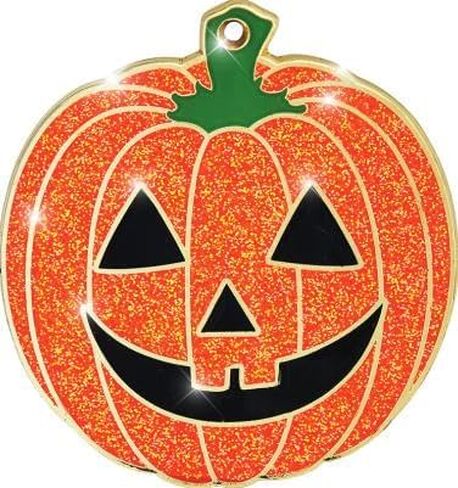 2.25" Glitter Pumpkin Medal with Orange Ribbon Halloween Award 10 Pack in Saudi Arabia