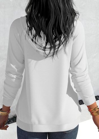 بلوفر نسائي بغطاء للرأس من Nimsruc، بلوفر كاجوال بأكمام طويلة وكبير الحجم in Kuwait