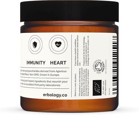 100% Organic Reishi Mushroom Powder 50 Servings - 21% Beta-glucans - Immunity Support - Ganoderma Lucidum - Small Batch - Sustainably Grown in Europe - Vegan - Non-GMO - No Added Fillers in Saudi Arabia
