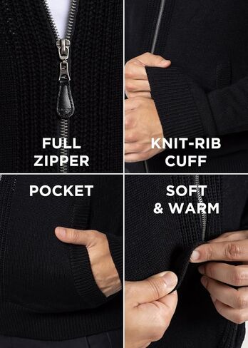 سترة كارديجان رجالي بسحاب من X RAY، سترة كاجوال ضيقة بأكمام طويلة ومتماسكة بسحاب كامل للرجال في الخريف والشتاء (كبير وطويل) in Kuwait