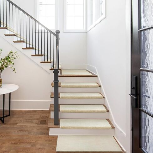 PURE ERA Carpet Stair Treads Ultra Plush 9.5" X 30"Soft Bullnose Indoor Stair Protectors Pet-Friendly Non-Slip Skid Resistant Tape Free Washable Reusable(2 Pieces,Dark Gray) in Kuwait