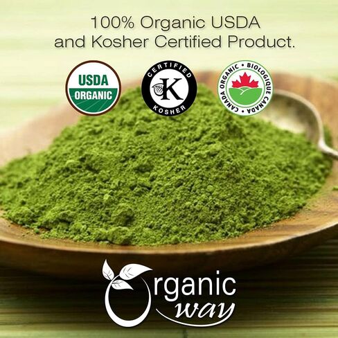 Organic Way Premium Grade Neem Leaf Powder (Azadirachta Indica) - Organic & Kosher Certified | Raw, Vegan, Non GMO & Gluten Free | USDA Certified | Origin - India (1 LBS / 16 Oz) in Saudi Arabia