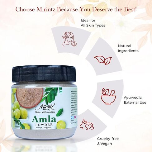 100% Natural Neem Powder for Hair & Skin | (100 gms) Pure Azadirachta Indica Neem Leaves Dried | Neem Leaf Powder for Face Pack, Skin Care Mask & Hair Growth Mask | Natural Skin Care Products in Saudi Arabia