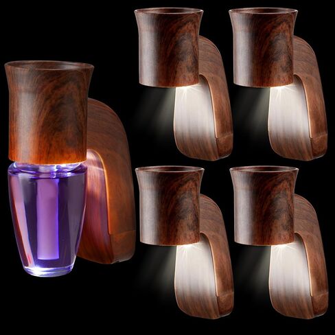 Nitial Wall Fragrance Plug in with Night Light Compatible with Wallflowers plug in Compatible with Bath and Body Works Walnut Essential Oil Plug in Diffuser Home Rotary Plug in Air Fresheners (1 Pcs) in Saudi Arabia