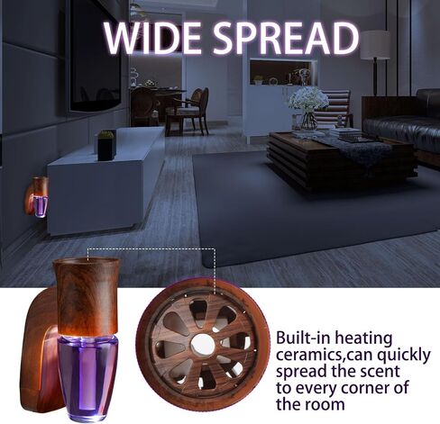 Nitial Wall Fragrance Plug in with Night Light Compatible with Wallflowers plug in Compatible with Bath and Body Works Walnut Essential Oil Plug in Diffuser Home Rotary Plug in Air Fresheners (1 Pcs) in Saudi Arabia