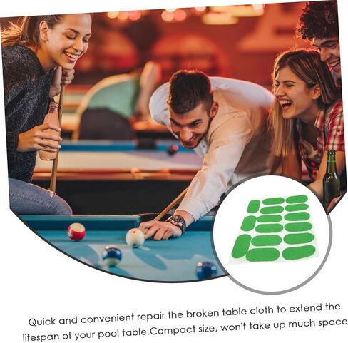 1Sheet Glue Billiard Patch Stickers Pool Cloth Repair Stickers Snooker Patch Tablecloth Repair Accessory Billiard Table Fluff Sticker Mending for Pool Table Accessories in Kuwait