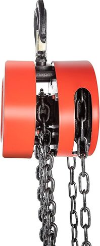 VEVOR Hand Chain Hoist, 2200 lbs /1 Ton Capacity Chain Block, 7ft/2m Lift Manual Hand Chain Block, Manual Hoist with Industrial-Grade Steel Construction for Lifting Good in Transport & Workshop, Red in Saudi Arabia