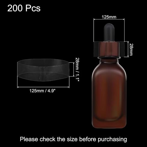 uxcell 200Pcs Shrink Bands, 48 * 75mm PVC Clear Perforated Shrink Bands, Heat Shrink Wrap Bands for Bottles, Jars Seal for Dropper Bottle, Test Tube Bottles in Saudi Arabia