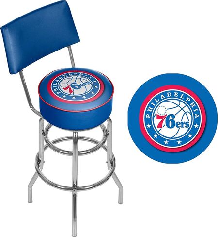 الدوري الاميركي للمحترفين فيلادلفيا 76ers مقعد بار دوار مبطن مع الظهر in Kuwait