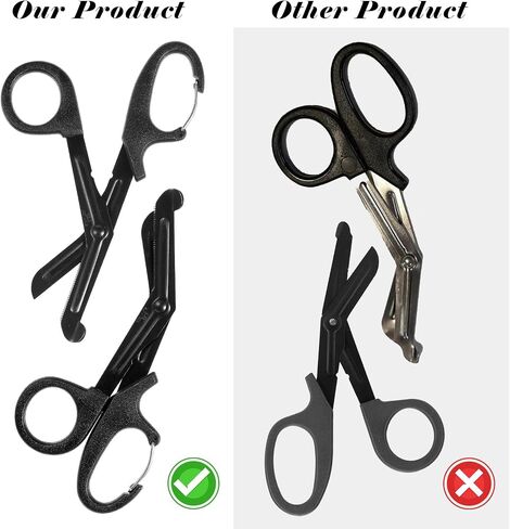 2 Pcs Trauma Shears Stainless Steel Medical Scissors 5.9 Inch Bandage Shears Heavy Duty Surgical Scissors with Carabiner Non-Stick Blades First Aid Scissors for Workers Doctors Nurses Students in Saudi Arabia