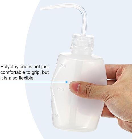 PATIKIL 1000ml Wash Bottle, 4pcs Polyethylene Squeeze Bottle Wide Mouth Bottle Tools Foam Bottle for Green Soap Cleaning Washing Irrigation, Clear Red in Saudi Arabia