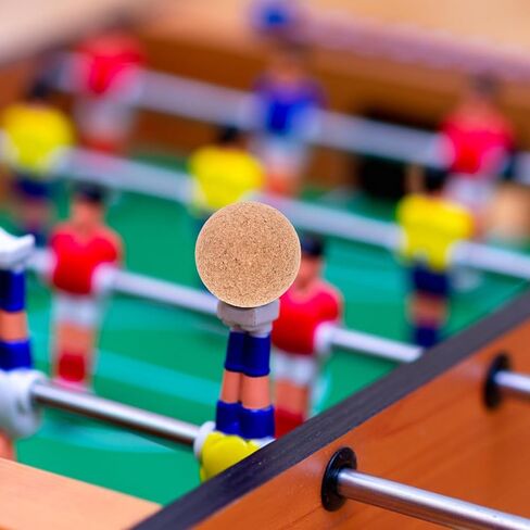 كرات كرة قدم من الخشب الطبيعي الملون من Abaodam، كرات فلين لطاولة كرة القدم 32 مم، كرات طاولة كرة قدم محمولة مقاومة للاهتراء، كرة طاولة من الخشب 3 قطع in Kuwait