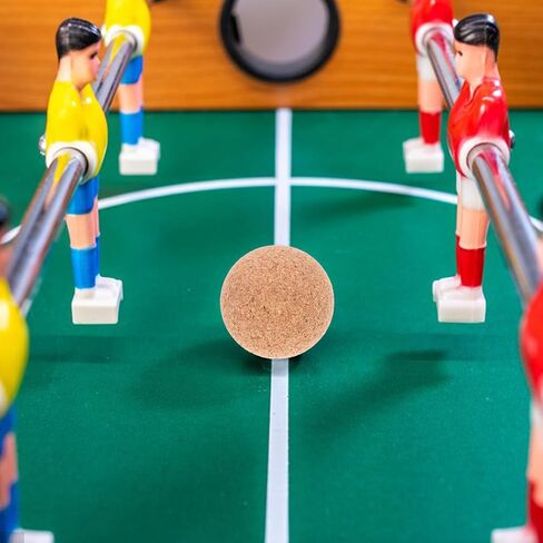 كرات كرة قدم من الخشب الطبيعي الملون من Abaodam، كرات فلين لطاولة كرة القدم 32 مم، كرات طاولة كرة قدم محمولة مقاومة للاهتراء، كرة طاولة من الخشب 3 قطع in Kuwait