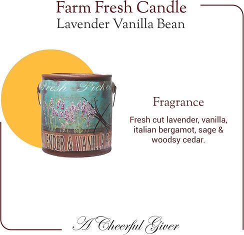 A CHEERFUL GIVER 95hr 20oz Scented Candle - Lavender Vanilla Bean Scented - Multi-Wick Glass Candle - Gifts For Men and Women in Saudi Arabia