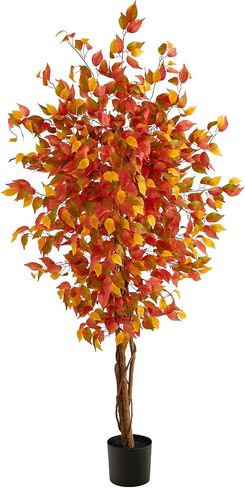 Nearly Natural 6ft. Autumn Ficus Artificial Fall Tree in Saudi Arabia