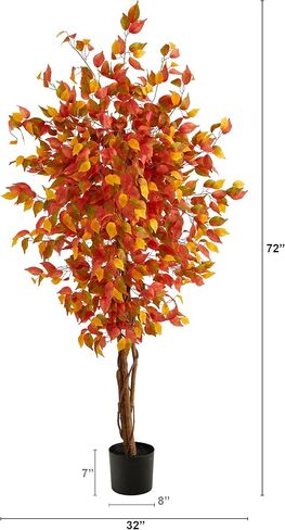 Nearly Natural 6ft. Autumn Ficus Artificial Fall Tree in Saudi Arabia