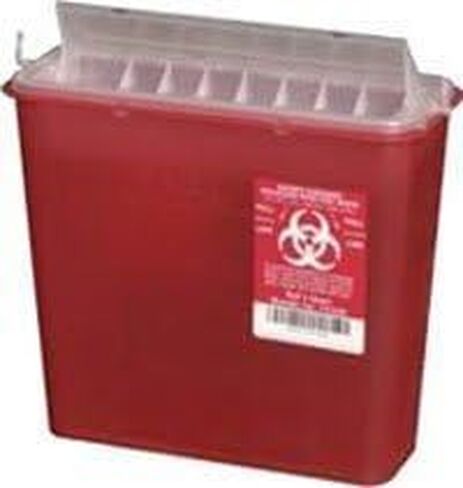 PT# 141020 Container Sharps Disposal System Red 5qt 20/Ca by, Plasti-Products Inc in Saudi Arabia