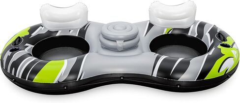 oky Adult Unisex Rapid Rider II Double Inflatable River Tube Float, Multicolor, 94.49 x 48.03 x 19.69'' in Saudi Arabia