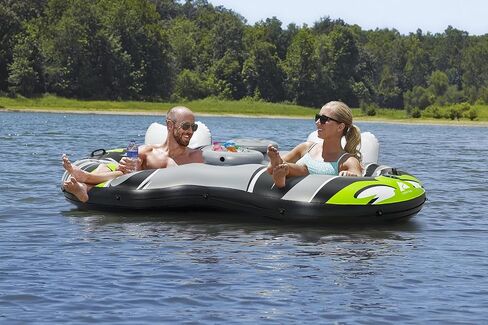 oky Adult Unisex Rapid Rider II Double Inflatable River Tube Float, Multicolor, 94.49 x 48.03 x 19.69'' in Saudi Arabia