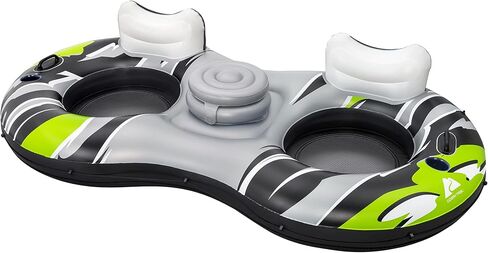oky Adult Unisex Rapid Rider II Double Inflatable River Tube Float, Multicolor, 94.49 x 48.03 x 19.69'' in Saudi Arabia