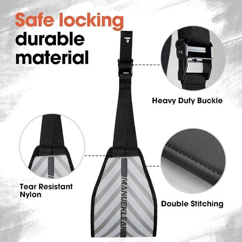 أشرطة MANUEKLEAR Ab لقضيب السحب مع حزام نايلون قابل للتعديل وإبزيم قفل عالي التحمل، أشرطة تعليق للبطن مع بطانة دعم للذراع من النيوبرين 6 مم لرفع الساق وتدريب البطن in Kuwait