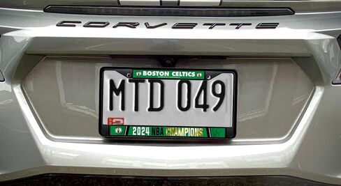 Boston Celtics 2024 NBA Finals Champions Premium 2 Screw License Plate Frame - Show Your Team Pride Tailgating & Around Town - Black Background with Team Colors Complements Any Truck, SUV, Car in Saudi Arabia