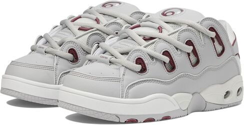 Osiris Men's D3 OG Skate Shoe, Grey/Grey/Maroon, 10.5 in Saudi Arabia