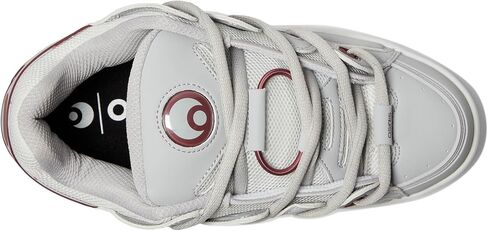 Osiris Men's D3 OG Skate Shoe, Grey/Grey/Maroon, 10.5 in Saudi Arabia