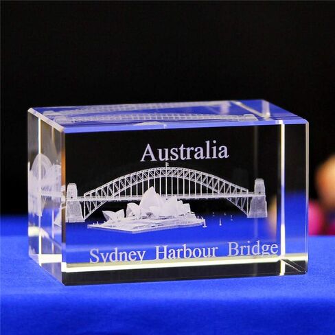 Crystal Glass Cube Eagle Model Paperweight 3D Laser Engraving Figurines Feng Shui Souvenirs Crafts (Lily Flower) in Saudi Arabia
