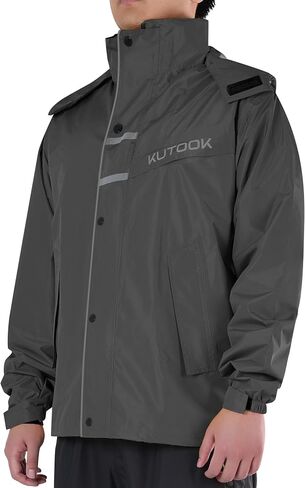 KUTOOK Men’s Rain Jacket Waterproof Hooded Lightweight Breathable Raincoat for Outdoor Cycling Hiking Running M-3XL in Saudi Arabia