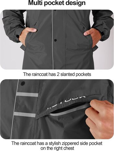 KUTOOK Men’s Rain Jacket Waterproof Hooded Lightweight Breathable Raincoat for Outdoor Cycling Hiking Running M-3XL in Saudi Arabia