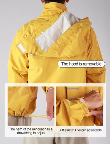 KUTOOK Men’s Rain Jacket Waterproof Hooded Lightweight Breathable Raincoat for Outdoor Cycling Hiking Running M-3XL in Saudi Arabia