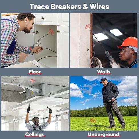 محدد موقع الكابلات تحت الأرض والجدار متعدد الوظائف - جهاز تتبع الأسلاك المحمول القابل لإعادة الشحن مع حساسية قابلة للتعديل واكتشاف القطبية للكابلات وقواطع الدائرة وأخطاء الكابلات in Kuwait