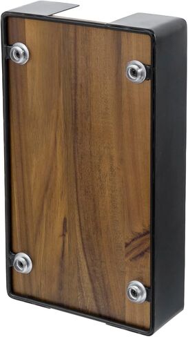 MyGift Premium Matte Black Metal ​Folded Paper Towel Holder with Acacia Solid Wood Base, Commercial Guest Bathroom Countertop Disposable Napkin Dispenser Tray in Saudi Arabia