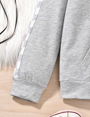 Girls 2 Piece Outfits Girl's Crop Tops Hoodies Long Sleeve Fashion Sweatshirts and Sweatpants 5-14T in Saudi Arabia