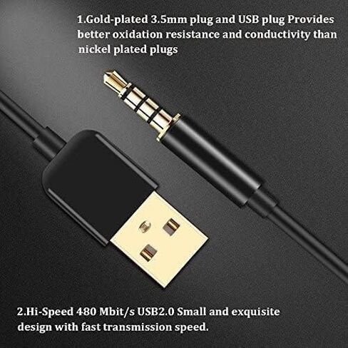 كابل AGPTEK USB C إلى 3.5 ملم صوت Aux جاك (3.94 قدم)، سلك 3.5 ملم إلى النوع C متوافق مع iPhone15 Pro Max15 Plus، iPad Air Pro Mini 6، Samsung Galaxy S24/S23/S22 /S21/S20/Note 20، بكسل 8/7/6 in Saudi Arabia