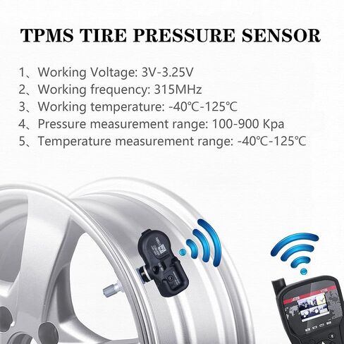 مستشعر TPMS مستشعر نظام مراقبة ضغط الإطارات 315 ميجاهرتز متوافق مع Toyota 4Runner Camry Corolla Prius Rav4 Tundra Avalon Solara Yaris Scion Lexus يستبدل OE 4260706011 4260733011 in Kuwait