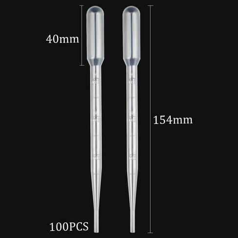 100 قطعة 3 مللي ماصات نقل ماصات بلاستيكية ماصات يمكن التخلص منها قطارات العين ماصات بلاستيكية للمختبر ، DIY ، ماكياج in Kuwait
