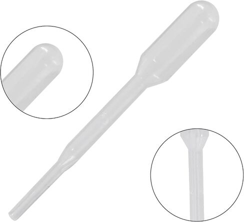 200 Pieces Disposable Graduated Transfer Pipettes 0.2 ml Capacity Clear Plastic Droppers for Essential Oils and Liquid Transfers in Saudi Arabia