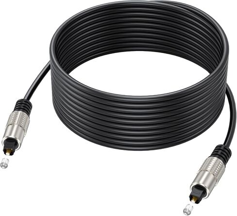 Optical Audio Cable 6 feet, Optical Cable for Soundbar Fiber Optic Cables SPDIF Toslink Digital Audio Optical Cord Aluminum Shell Compatible with TV PS4 DVD Vizio Xbox Home Cinema in Saudi Arabia