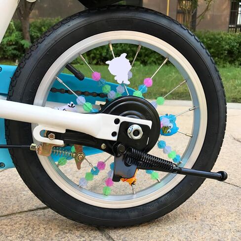 144 Pieces Colorful Bicycle Spoke Beads Decorated, Luminous Colorful Slider Beads, Children's Bicycle Clip Beads (General)，Spokes and Parts，Bike Spoke Decorations in Saudi Arabia