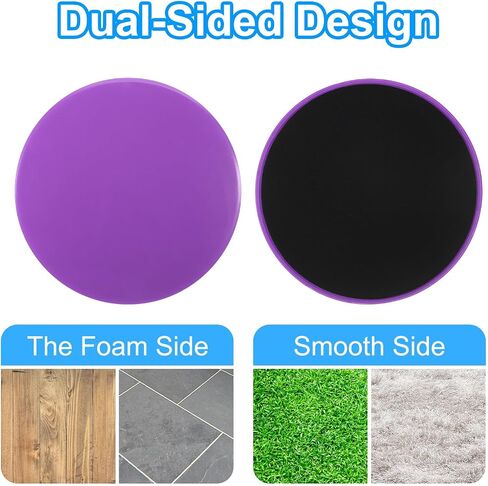 PATIKIL Core Sliders for Working Out, Dual Sided Exercise Sliders Fitness Workout Discs Strength Slides Gliding Discs for Gym Carpet Hardwood Floor in Saudi Arabia