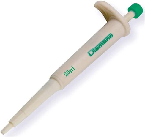 Globe Scientific 3322-25 Diamond Jr. Mini Pipette, Autoclavable, Green, 25µL Fixed Volume in Saudi Arabia