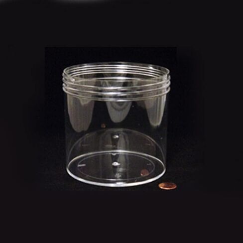 Globe Scientific 6406 Wide Mouth Jar with 120mm Opening, 960mL, PS, 4-3/8" Diameter, 3-3/4" Height, Screw Cap Packaged Separately, Pack of 45 in Saudi Arabia