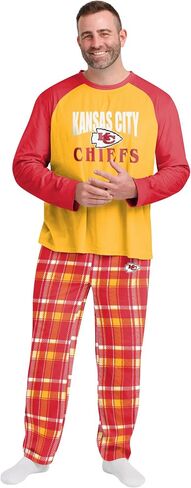 FOCO NFL Kansas City Chiefs Men's Pajama Shirt and Pants Lounge Set in Saudi Arabia