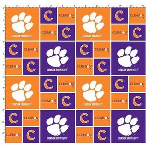 SYKEL ENTERPRISES Clemson Tigers Cotton FABRIC-100% Cotton Clemson Tigers Fabric Sold by The Yard-Clemson Tigers Cotton #20 SYKEL