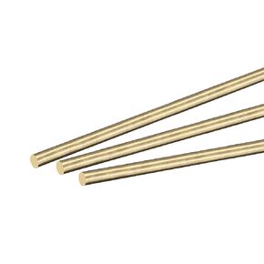 MECCANIXITY Brass Rod,Brass Solid Round Rod 4mm,5/32inch Diameter 400mm Length Lathe Bar Stock for RC Model Airplane Helicopter DIY Craft Pack of 4