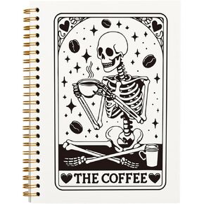 Cat Lover Notebook Journal, Funny Cute Cat Spiral Notebook, Gifts for Cat Lovers Cat Mom Cat Owners, Gothic Cat Themed Hardcover Spiral Notebook 5.5x8.3