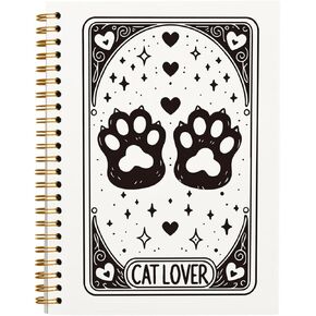 Cat Lover Notebook Journal, Funny Cute Cat Spiral Notebook, Gifts for Cat Lovers Cat Mom Cat Owners, Gothic Cat Themed Hardcover Spiral Notebook 5.5x8.3 in Kuwait